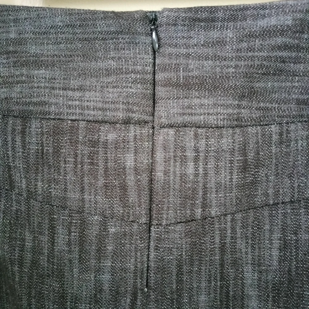 Larry Levine Cotton Blend Brown Gray Pencil Skirt 16 Work Office Stretch Career